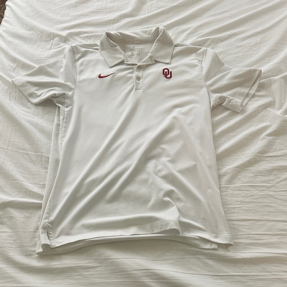 Nike White Polo OU men’s small